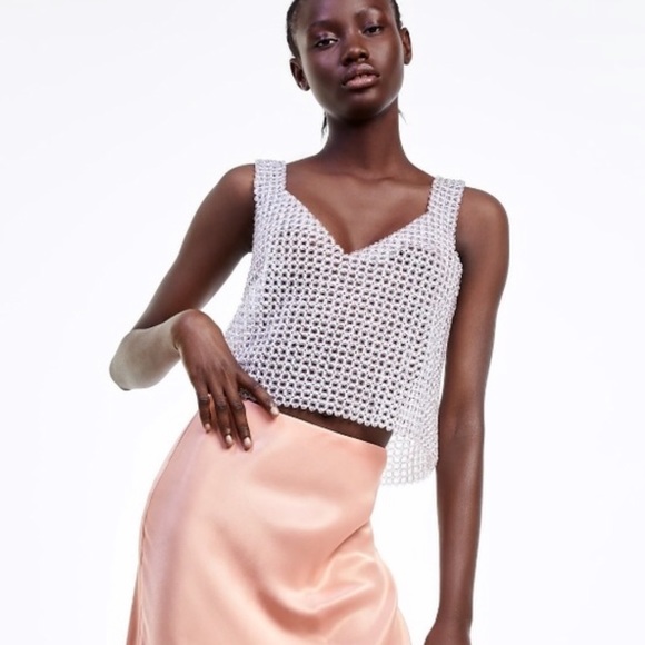 Zara | Tops | Nwt Zara Limited Edition Beaded Top | Poshmark